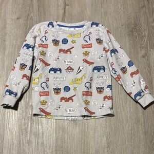 Uniqlo Kids Paw Patrol Long Sleeve Tee - Gray with Colorful Graphics